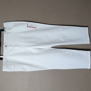 Terra & Sky White Straight Leg Jeans Size 22W Petite NWT
